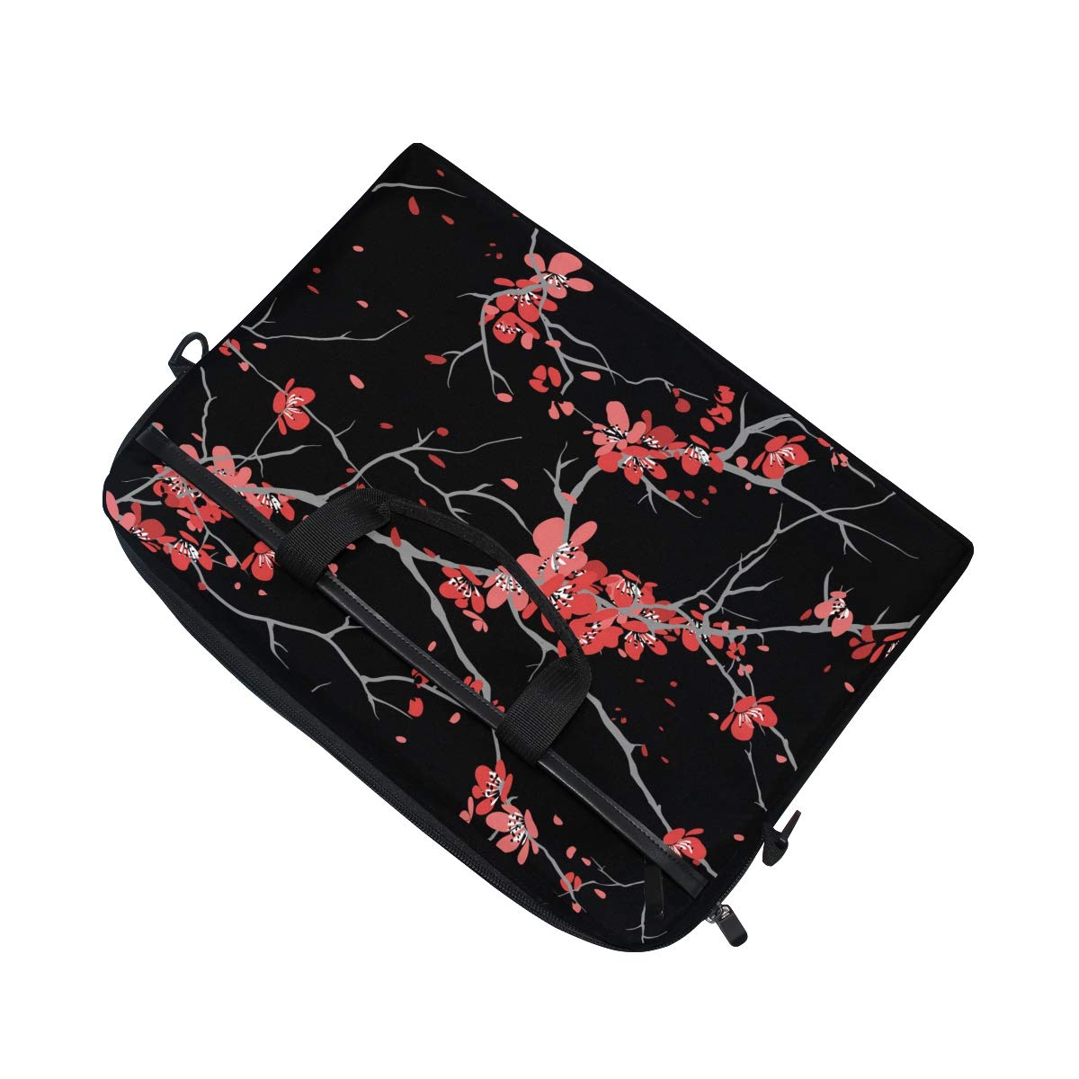ALAZA Cherry Blossom Floral Laptop Sleeve Case - Convertible Crossbody Messenger Bag with Strap Pocket for MacBook Air Pro, Dell, HP, Lenovo 14-15.4 Inch - Perfect for Work, School & Travel Protection
