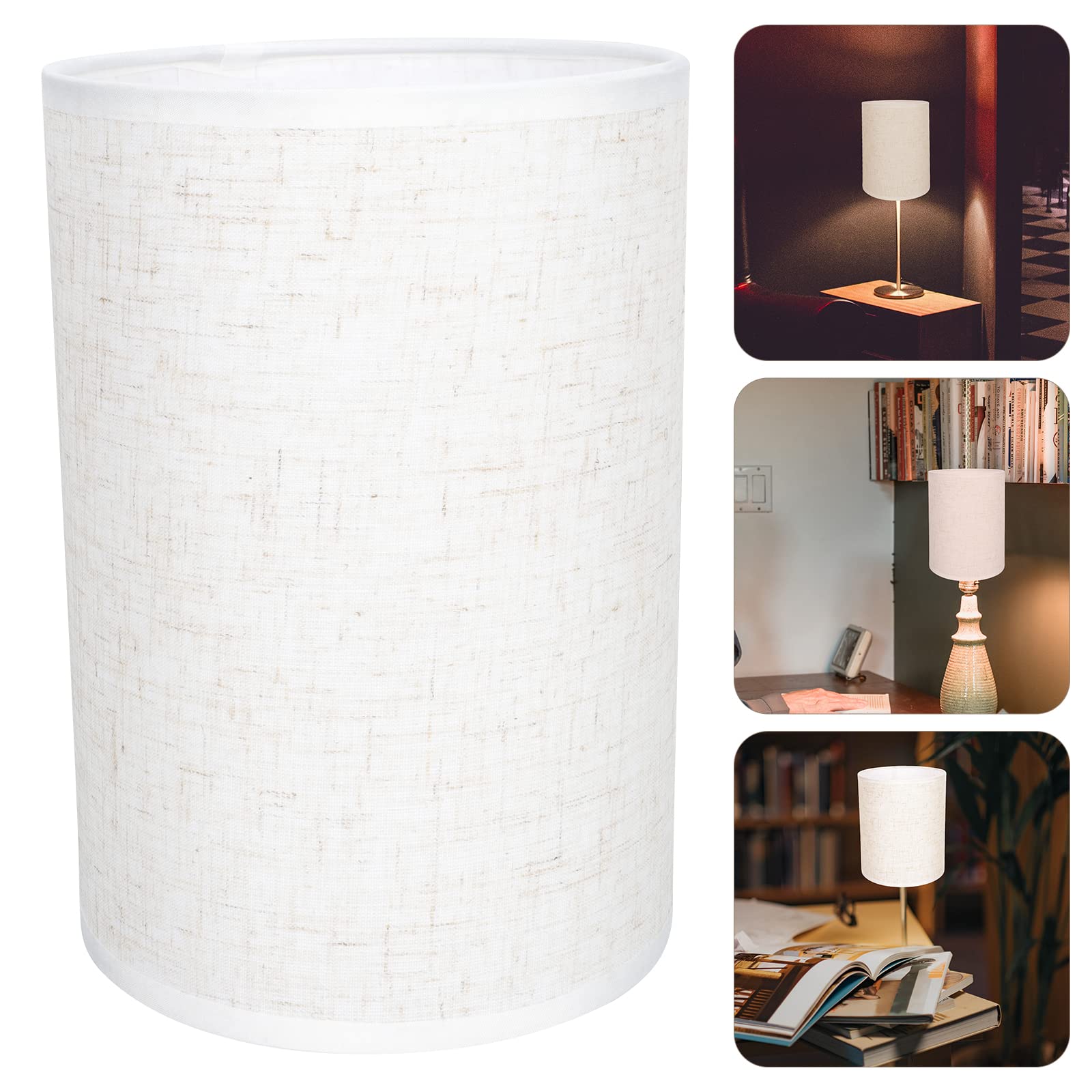 Natural Linen Lampshade - Handmade Fabric Table Lamp Cover for Home & Office Decor - Perfect for Bedroom, Living Room, and Study Desk Lighting