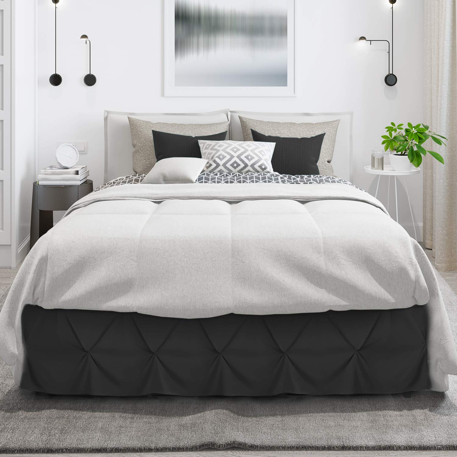 Premium Black Full Size Bed Skirt - 14