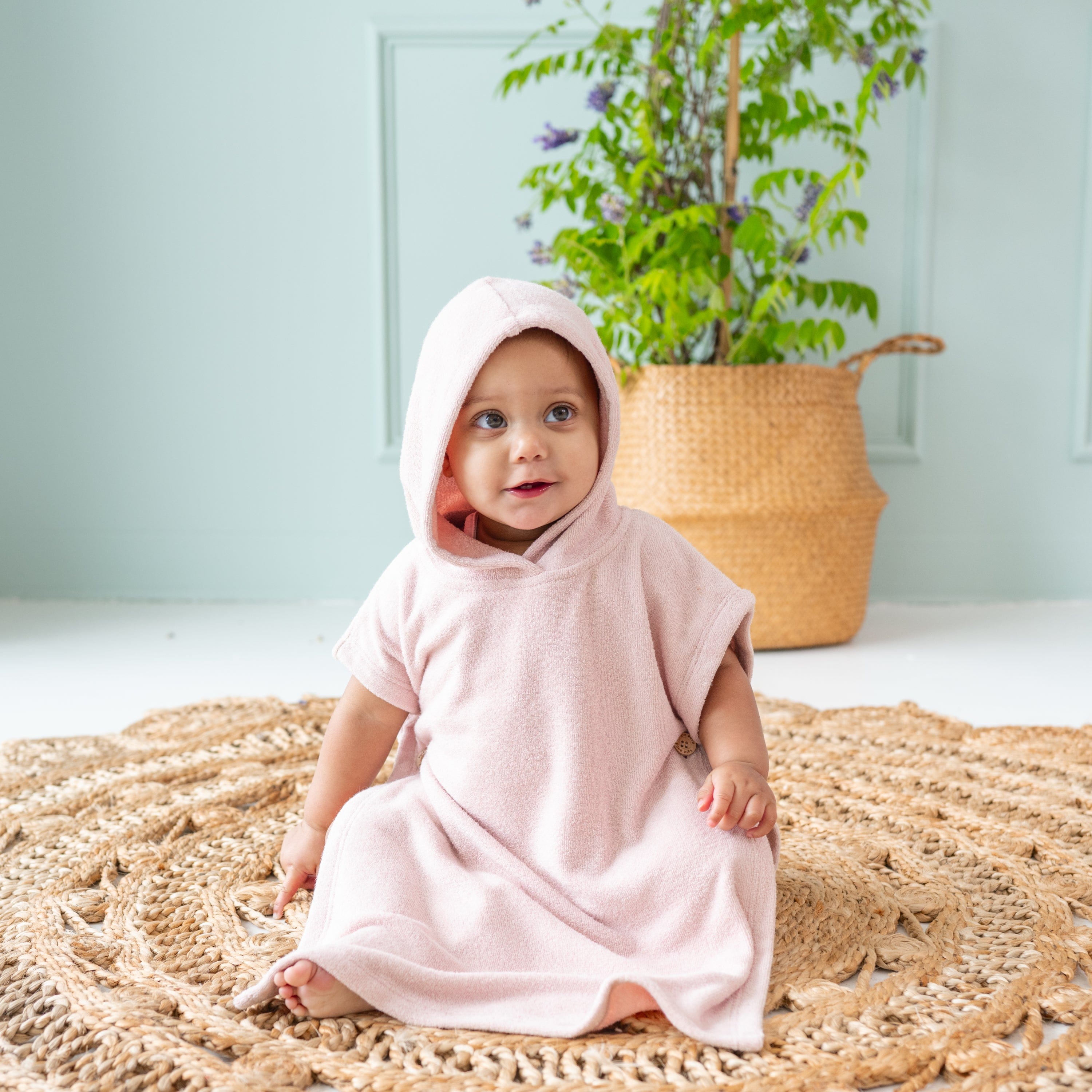 Women's Quick-Dry Swim Poncho Cover Up - Blush Pink Beach Wrap for Pool, Surf & Outdoor Activities