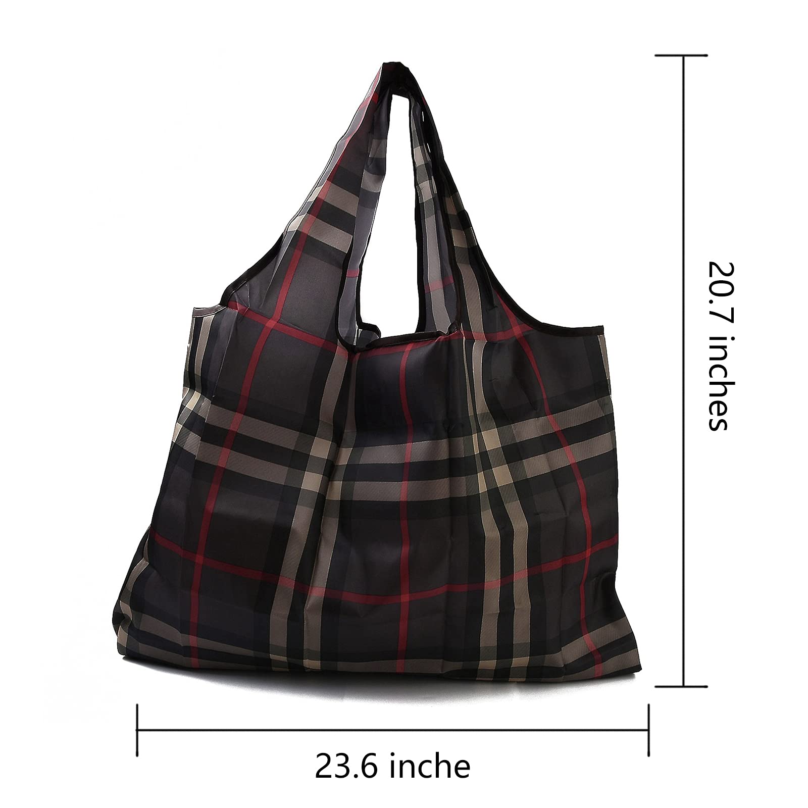 BEEFLYING Foldable Eco-Friendly Nylon Grocery Bags - Reusable Waterproof Shopping Tote for Groceries, Beach, Travel & Daily Use