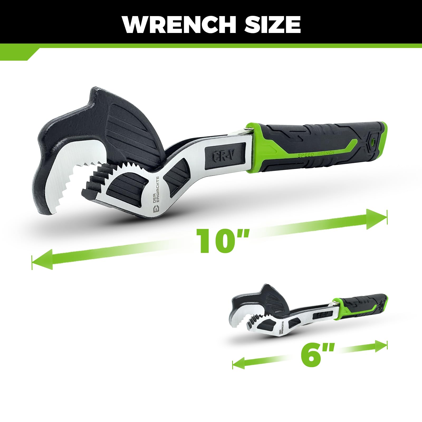 2-Piece Multi-Function Adjustable Pipe Wrench Set - Quick Self-Adjusting Power Grip for 7-35mm Nuts & Pipes - Premium Chromium Vanadium Steel - Ideal for Plumbing, DIY Home Repairs & Automotive Maintenance