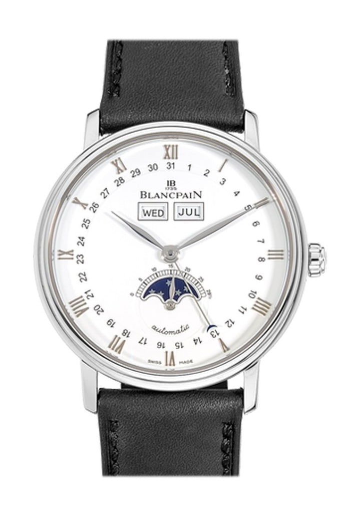 Blancpain Villeret 6654-1127-55B Moonphase & Complete Calendar Men's Watch - Luxury Dress Watch for Formal Events & Business Occasions