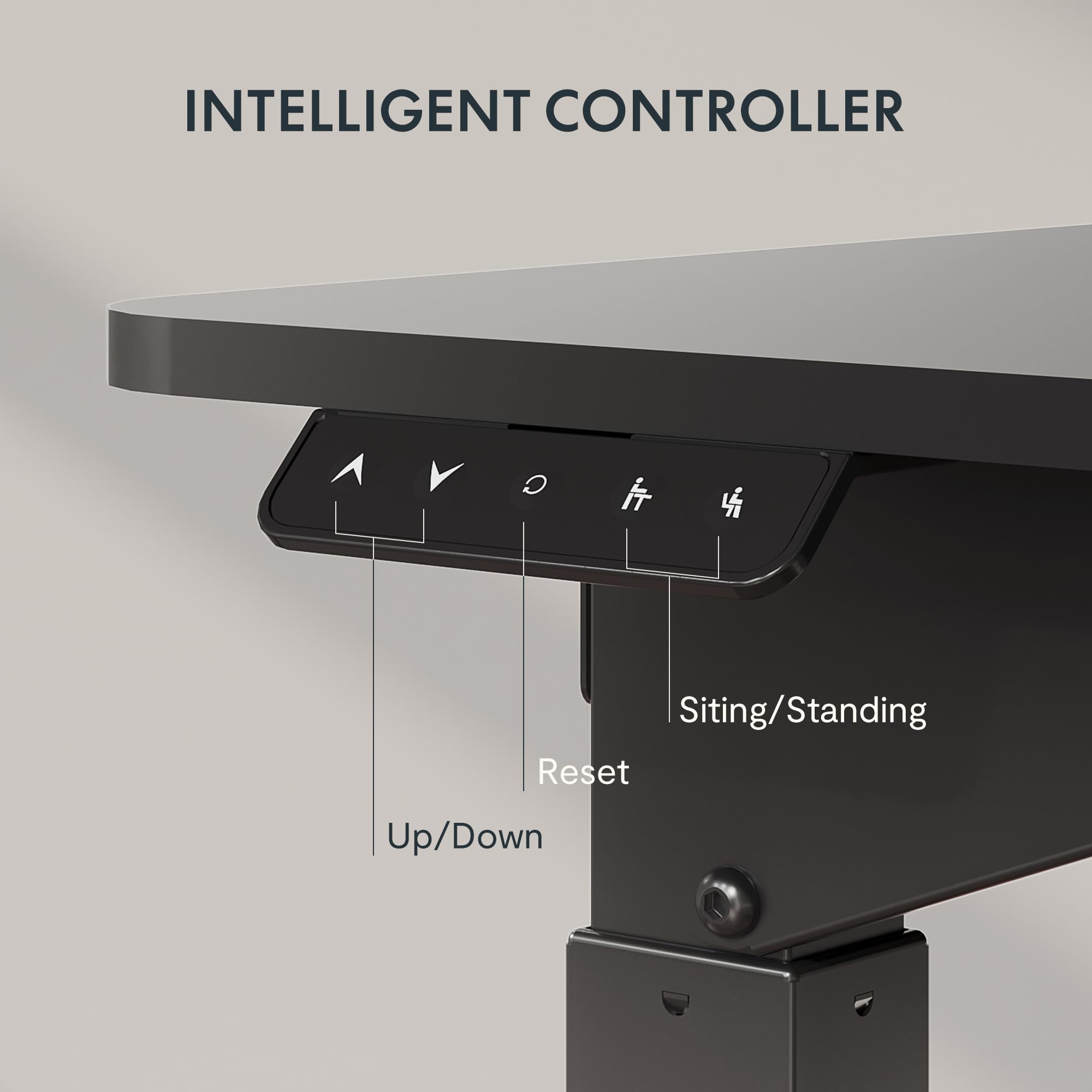 Premium L-Shaped Standing Desk with Dual Motor & 4-Leg Lift System - Electric Height Adjustable Office Desk with Memory Presets (63