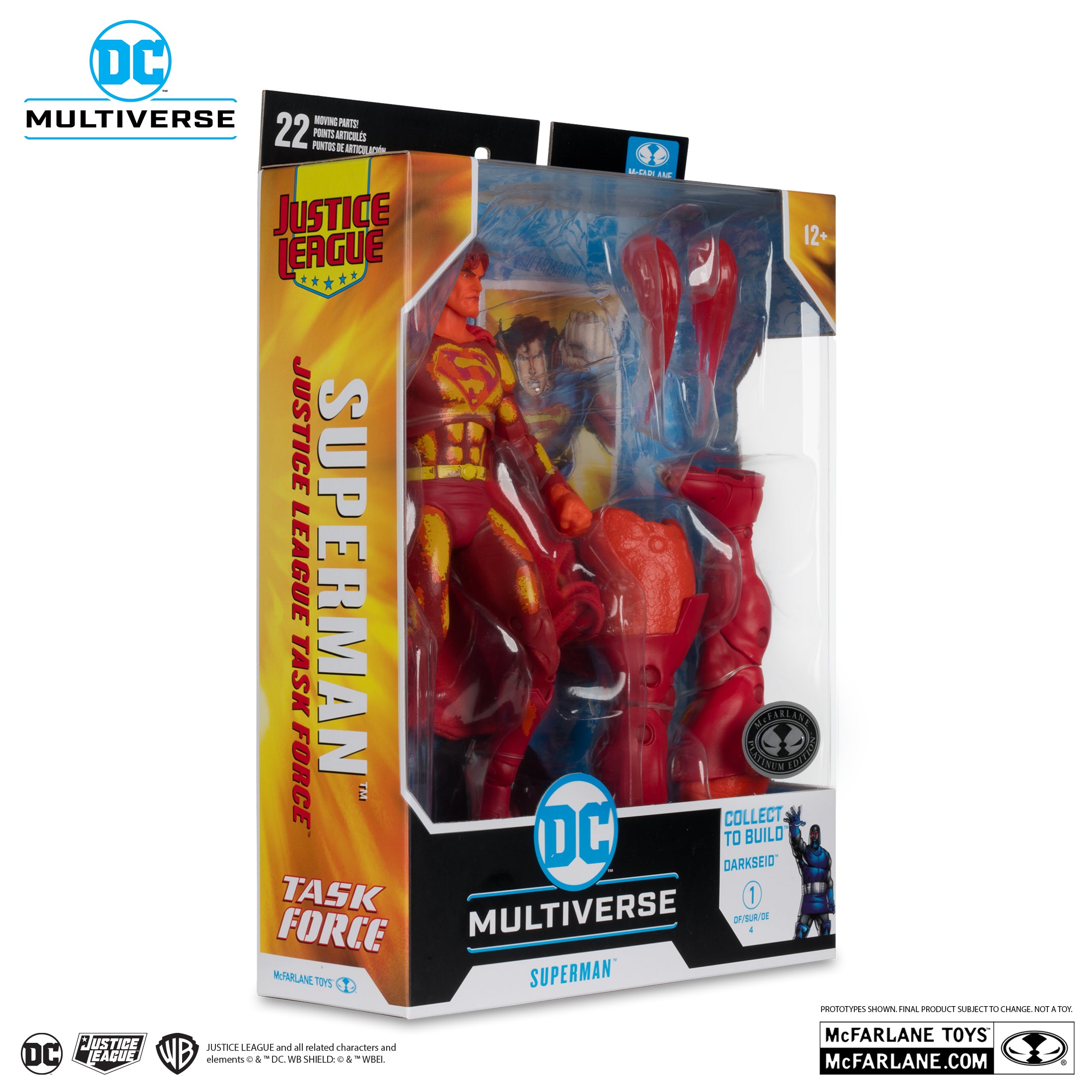 Superman Platinum Edition Justice League Task Force DC Multiverse 6-Inch Action Figure - Collect to Build Darkseid - Perfect for Display, Collection & Superhero Battles