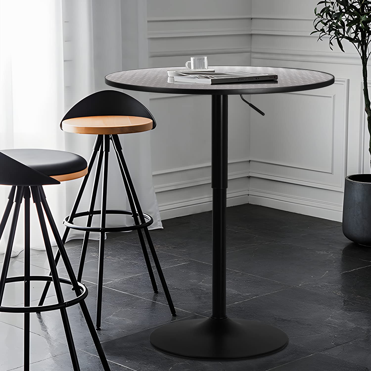 Magshion 31 Inch Adjustable Height Round Bar Table (26