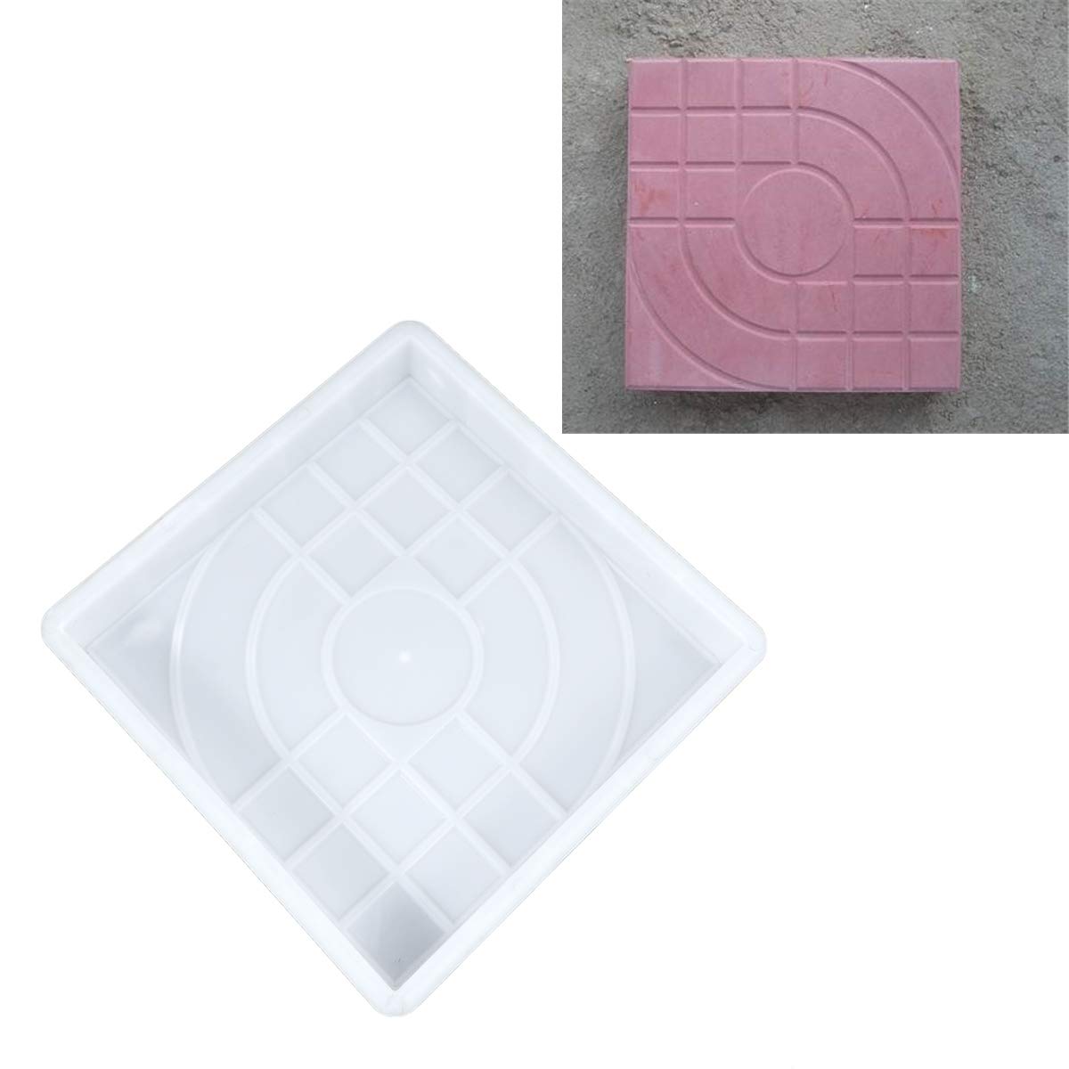 Yardwe Concrete Paving Stepping Stone Molds - DIY Rubber Concrete Stamp Molds for Walkways, Lawn & Garden Decoration - Outdoor Building Accessories for Patio, Pathway & Landscape Design