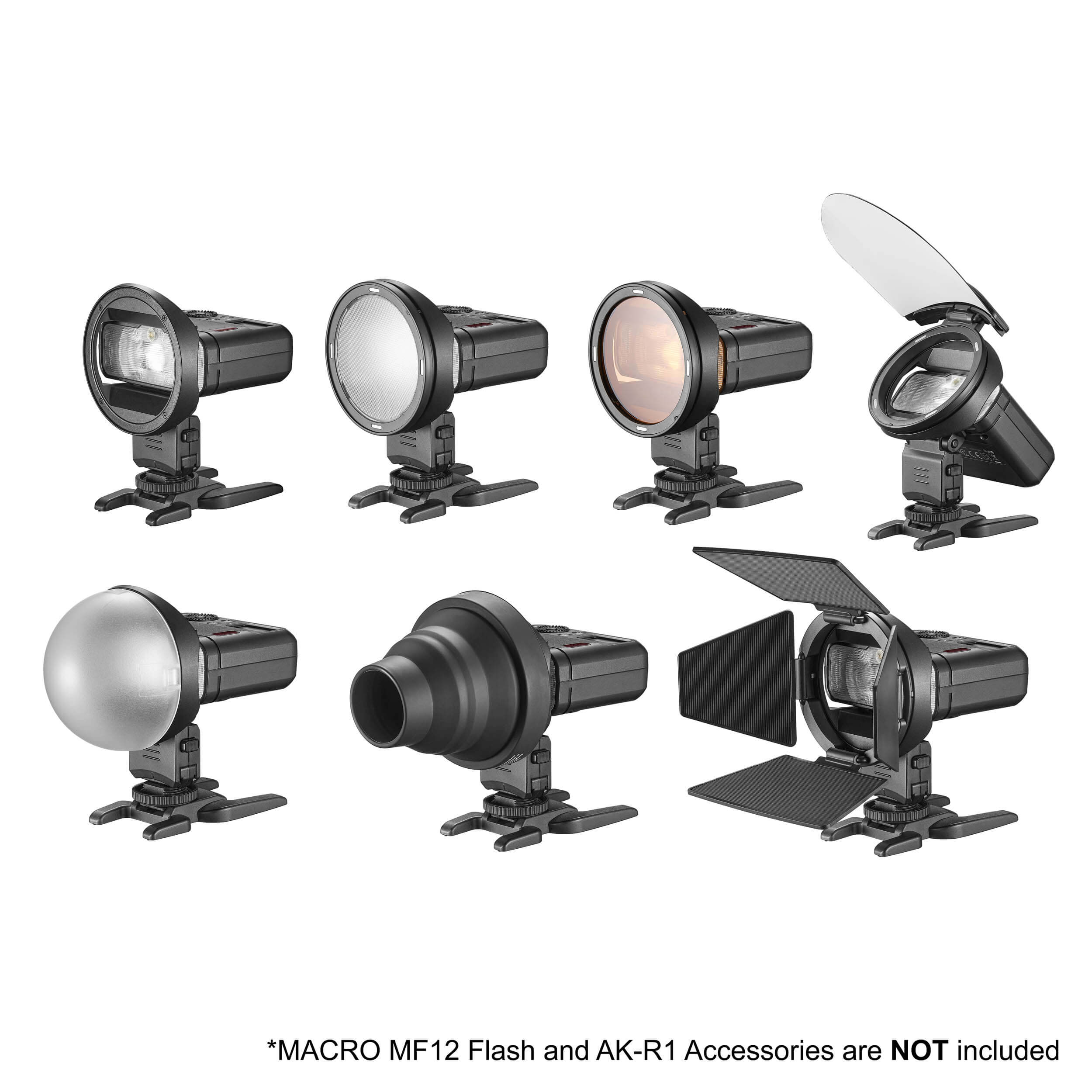 Godox MF12 Macro Flash Round Head Adapter (MF CB) - Compatible with Macro Photography, Jewelry & Small Product Shooting, Dental & Medical Imaging