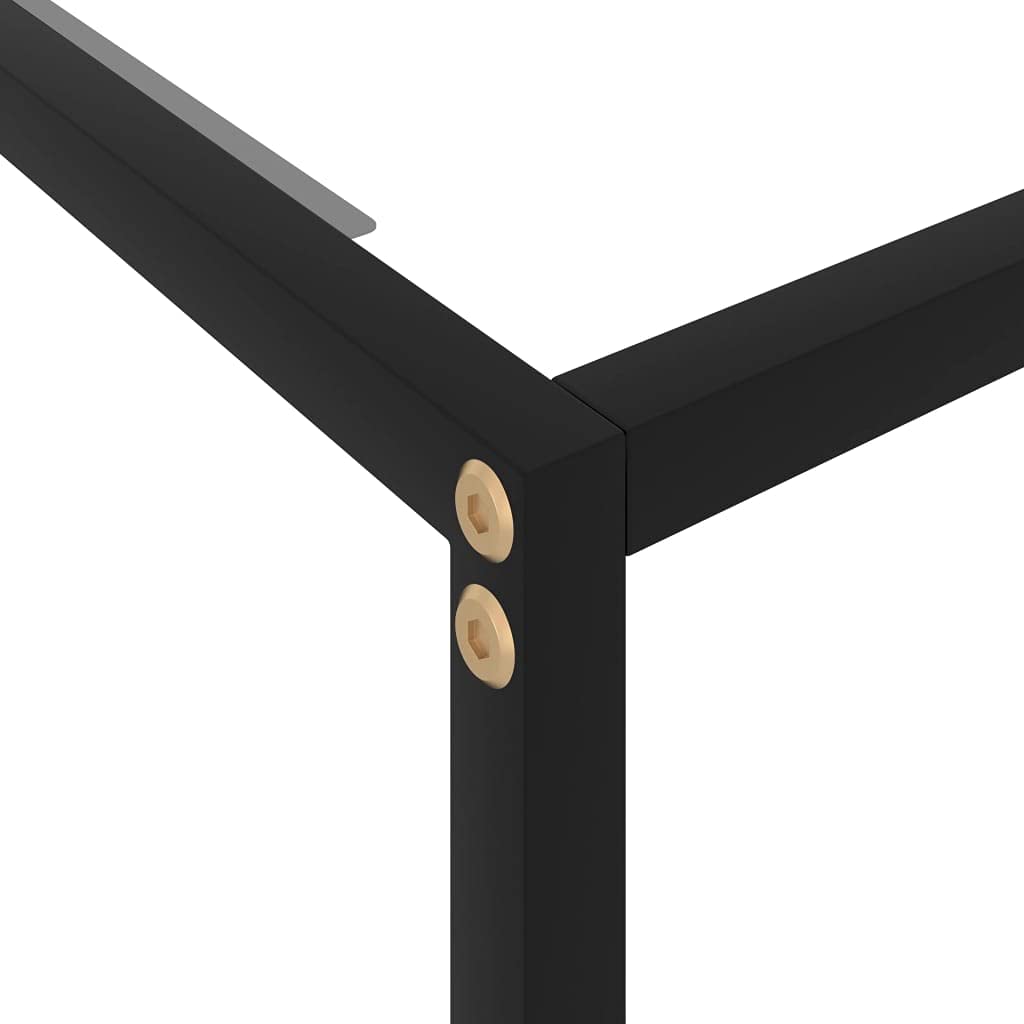 Modern Tempered Glass Console Table 23.6