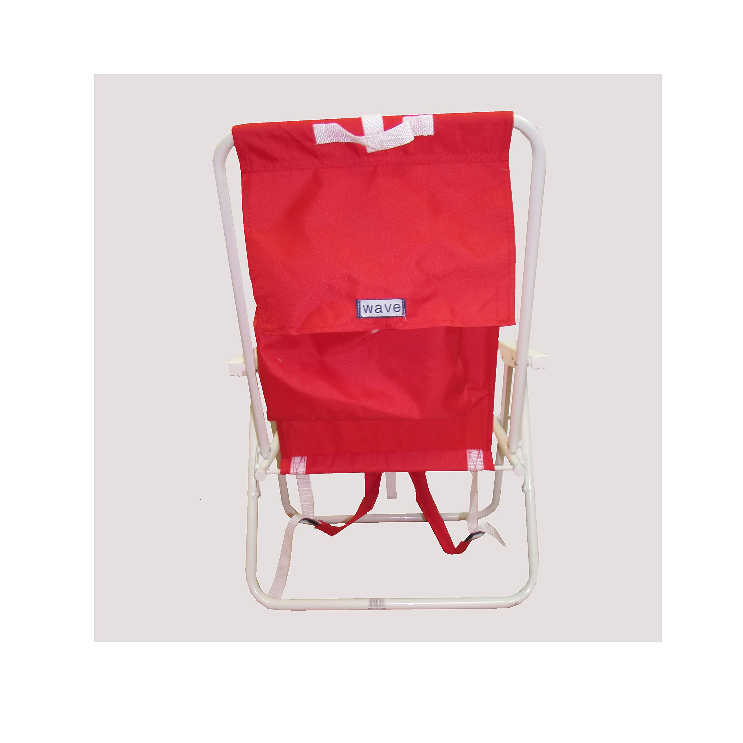 Rio Basic Backpack Chair - Lightweight Portable Folding Camping Chair with Shoulder Straps (Red) - Perfect for Outdoor Adventures, Hiking, Beach Trips & Festivals