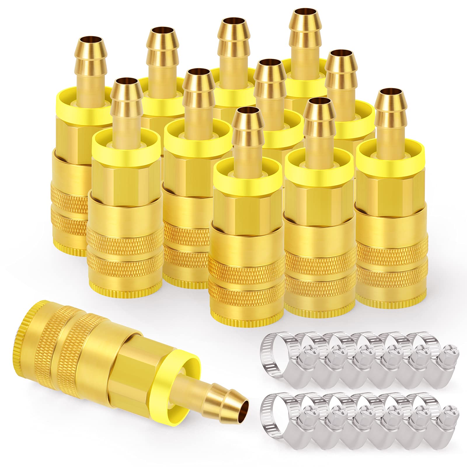 12-Piece Industrial Air Coupling Set with 3/8