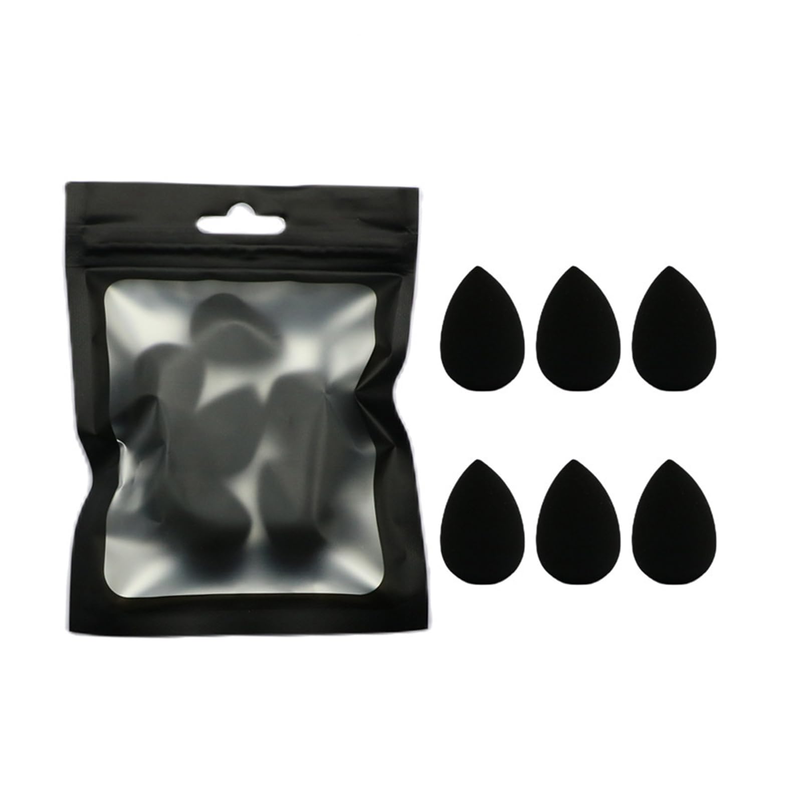 6PCS Mini Makeup Sponge Set - Small Beauty Blender for Foundation, Powder, Concealer & Eyeshadow - Soft Purple & Black Cosmetic Sponges - Perfect for Travel, Daily Makeup & Professional Makeup Artists