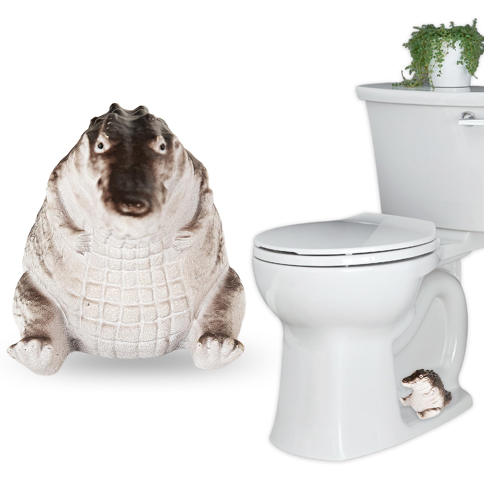 1 Pcs Decorative Toilet Bolt Covers - Cartoon Resin Crocodile Themed Toilet Screw Cover Caps - Bathroom Accessories for Home Decor - Perfect for Kids' Bathroom, Themed Restrooms & DIY Home Improvement Projects