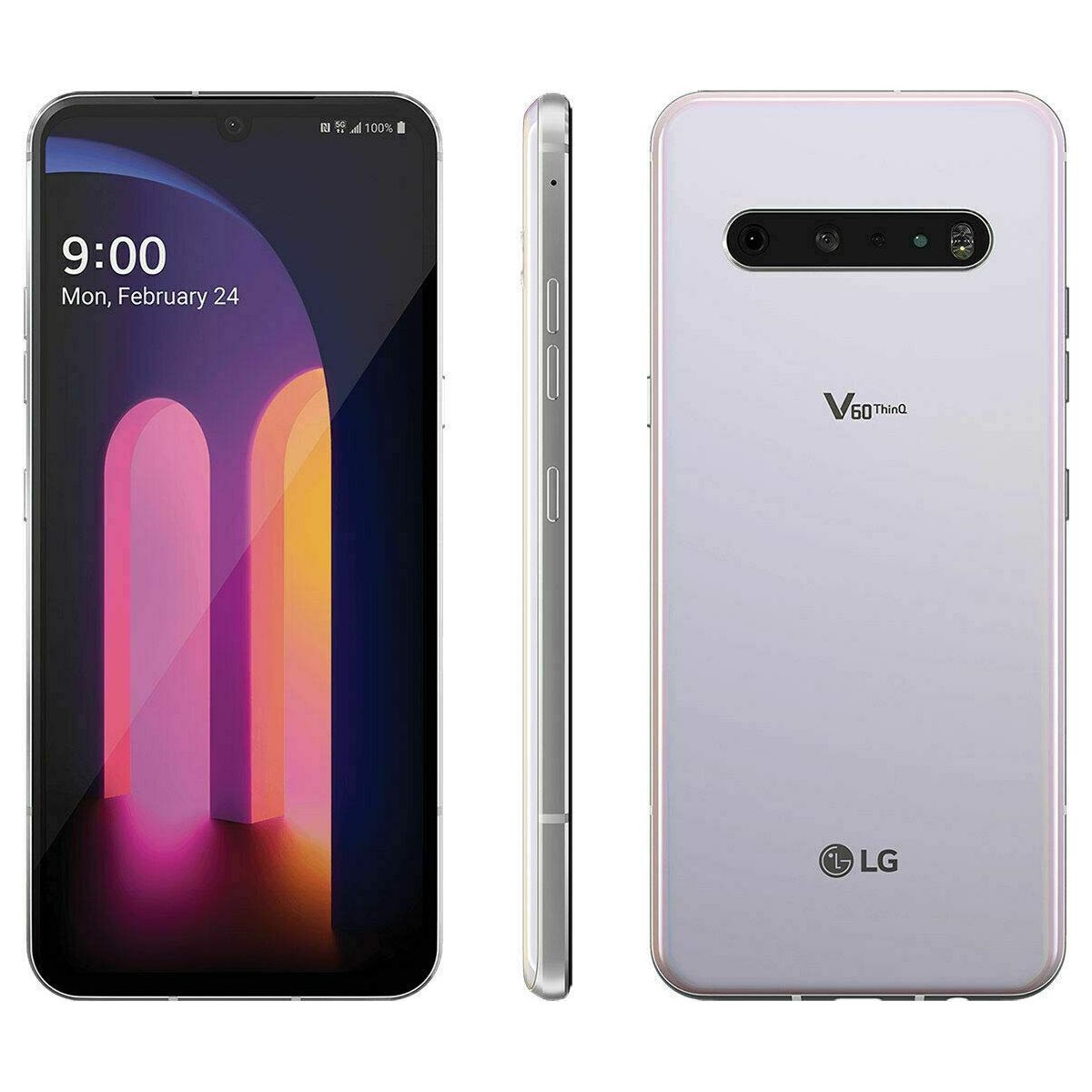 LG V60 ThinQ 128GB Unlocked Smartphone - T-Mobile GSM Compatible, Classy White | Premium Android Phone for Streaming, Gaming & Productivity
