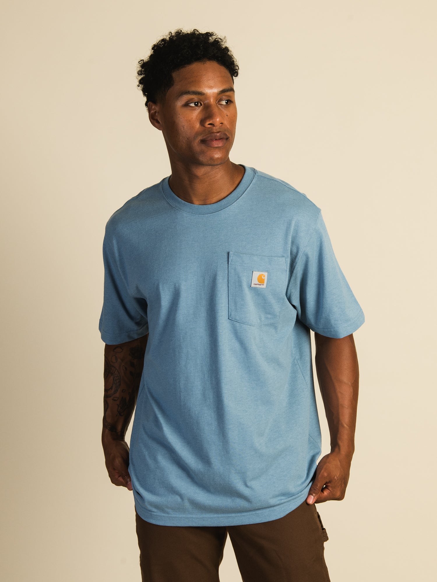 Carhartt Men's Workwear Pocket T-Shirt - Durable Cotton Short Sleeve Tee for Construction, Farming & Outdoor Work - Clearance Sale
