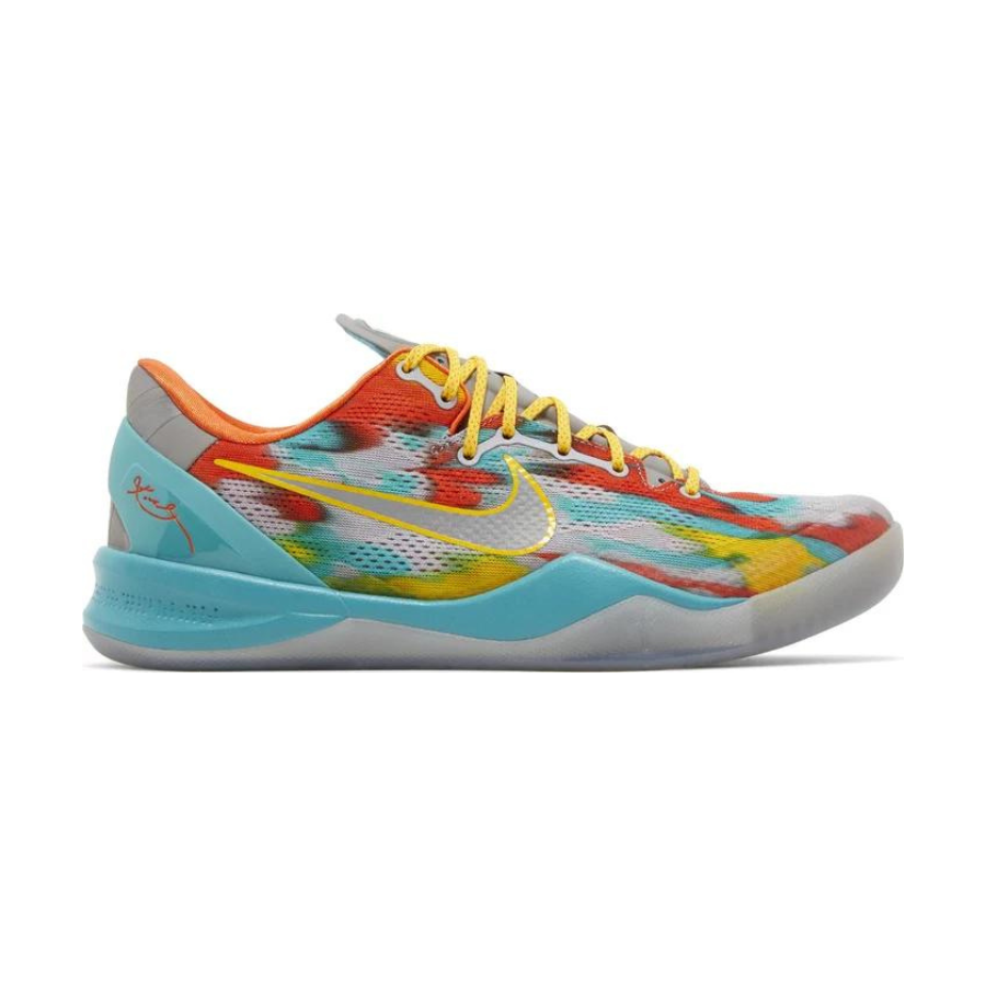 Nike Kobe 8 Protro Basketball Shoes - Venice Beach Stadium Grey/Metallic Silver/Tour Yellow | High-Performance Court Sneakers for Men | Perfect for Indoor & Outdoor Games, Training, and Casual Wear
