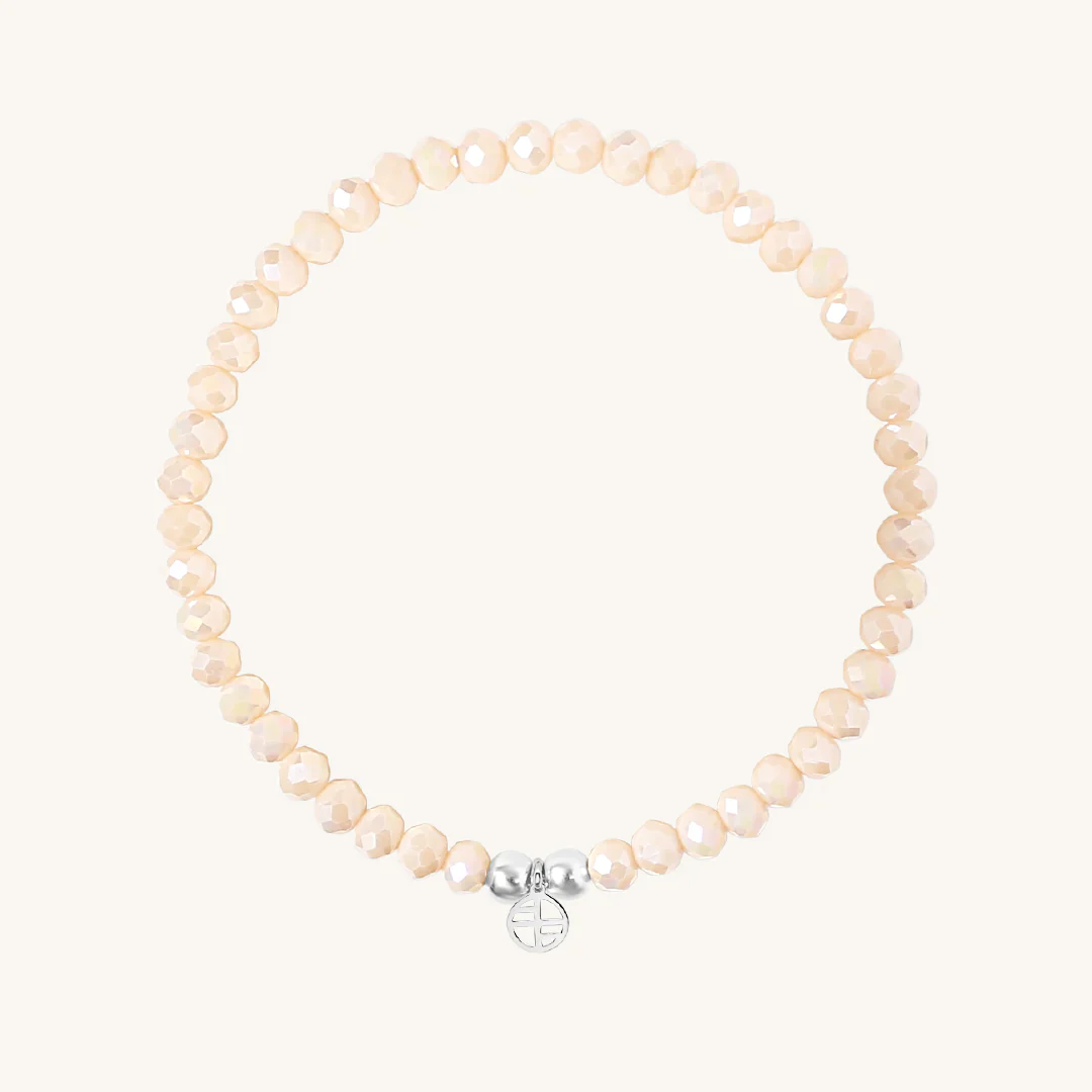 Peach Dazzle Bracelet - Elegant Peach Colored Crystal Beaded Jewelry for Women | Perfect for Parties, Weddings & Everyday Wear