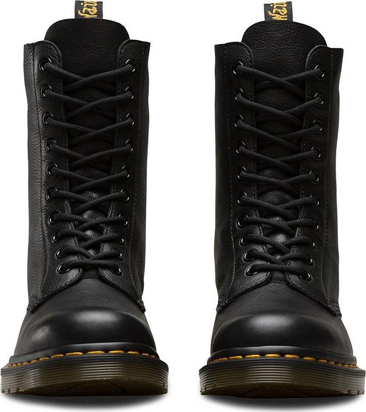 1490 Virginia 10-Eye Leather Combat Boots for Women - Vintage Style Lace-Up Ankle Boots | Perfect for Punk Fashion, Rock Concerts & Everyday Streetwear