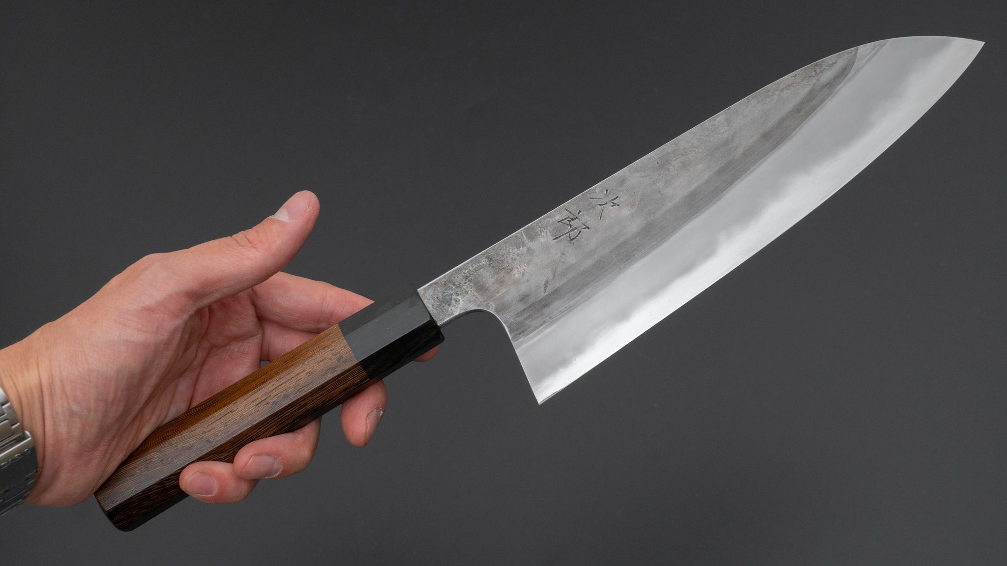 Premium Jiro Tsuchime Wa Gyuto 210mm Japanese Chef Knife with Taihei Tagayasan Handle - Perfect for Sushi, Meat Cutting & Professional Kitchen Use