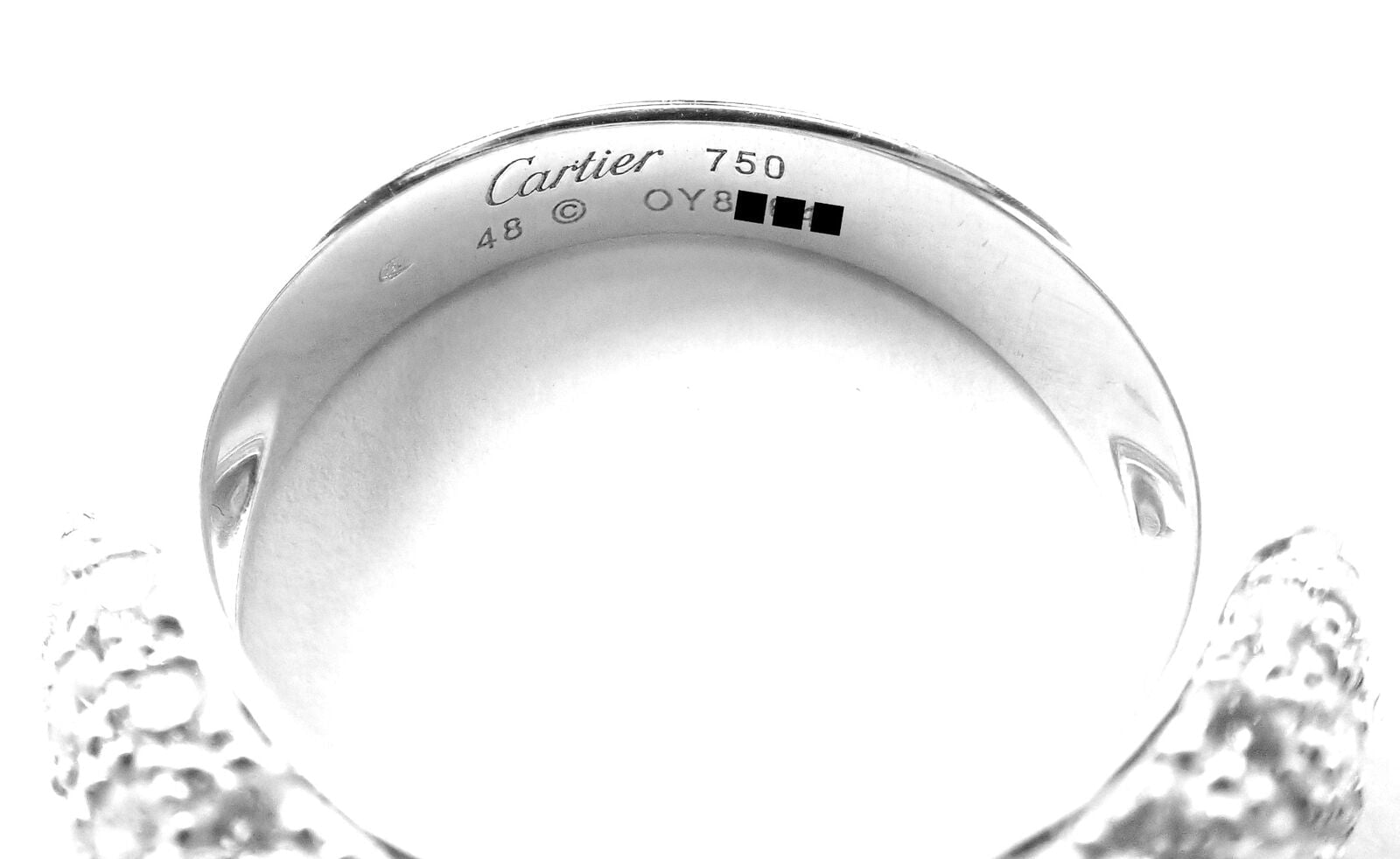 Authentic Cartier Etincelle De Cartier 18k White Gold Diamond Band Ring for Women - Luxury Wedding, Engagement & Anniversary Jewelry Gift