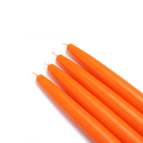 Jeco 6 Inch Orange Taper Candles - Bulk Pack of 144 Candles for Weddings, Parties & Home Decor | Long-Lasting Dripless Candles