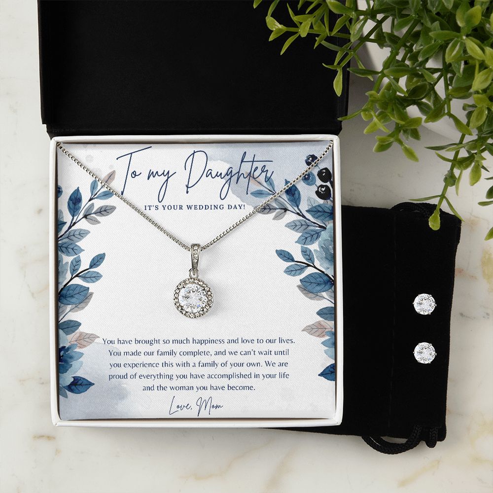 Elegant Jewelry Gift Set for Daughter's Wedding Day - Perfect Bridal Accessories & Keepsake for Special Occasions