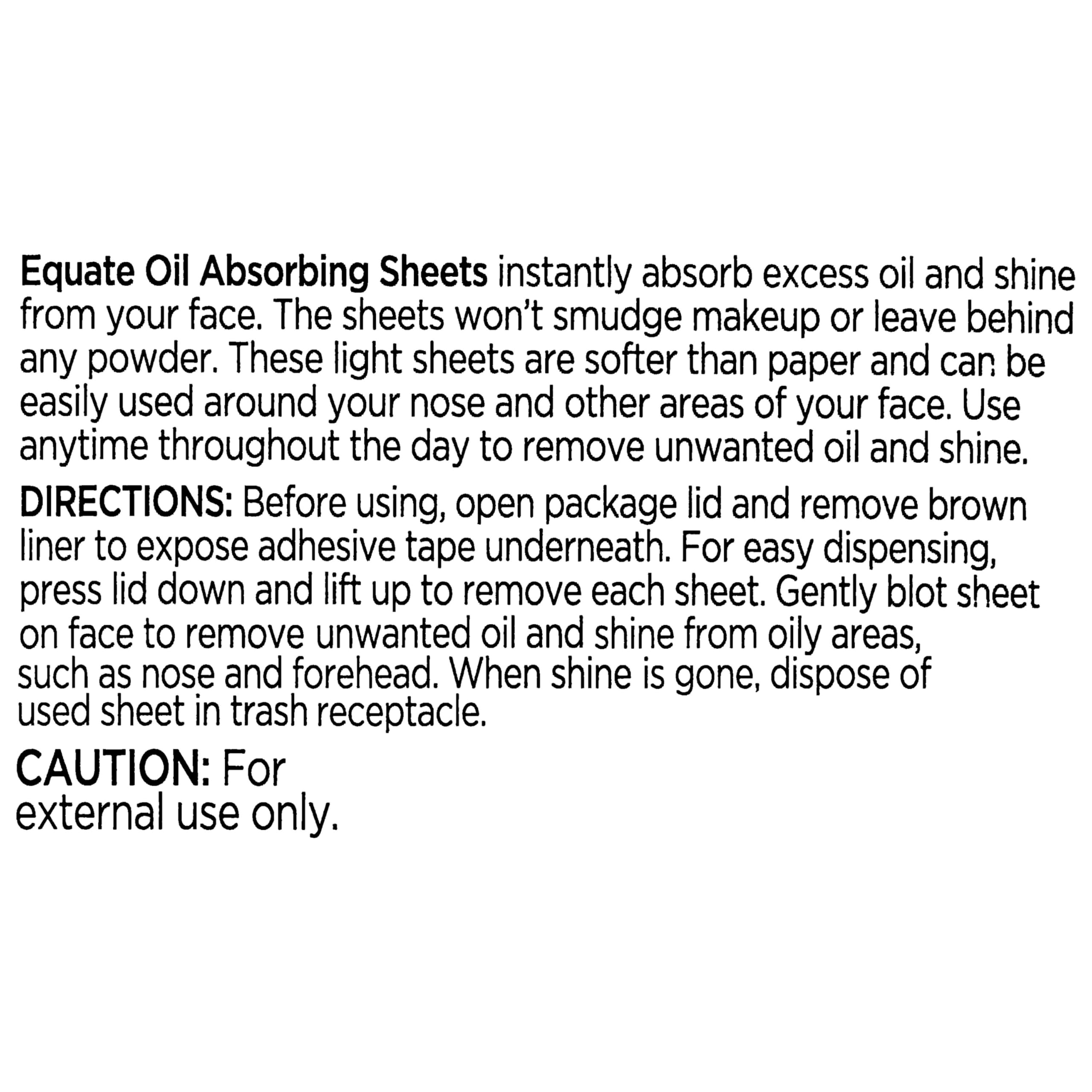 Equate Oil Absorbing Facial Blotting Sheets - 100 Count | Shine Control for Oily Skin | Perfect for Gym, Travel & Touch-Ups | Includes Gift Card Holder