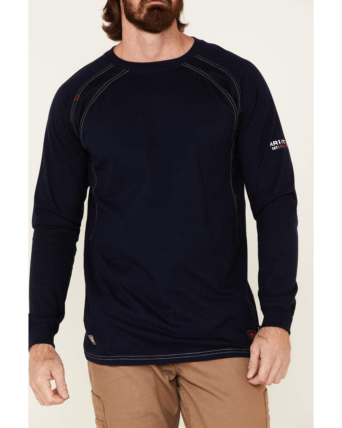ARIAT Men's Big and Tall FR Work Crew T-Shirt - Flame Resistant Cotton Shirt for Construction & Industrial Workers | Durable Workwear for Hot Environments