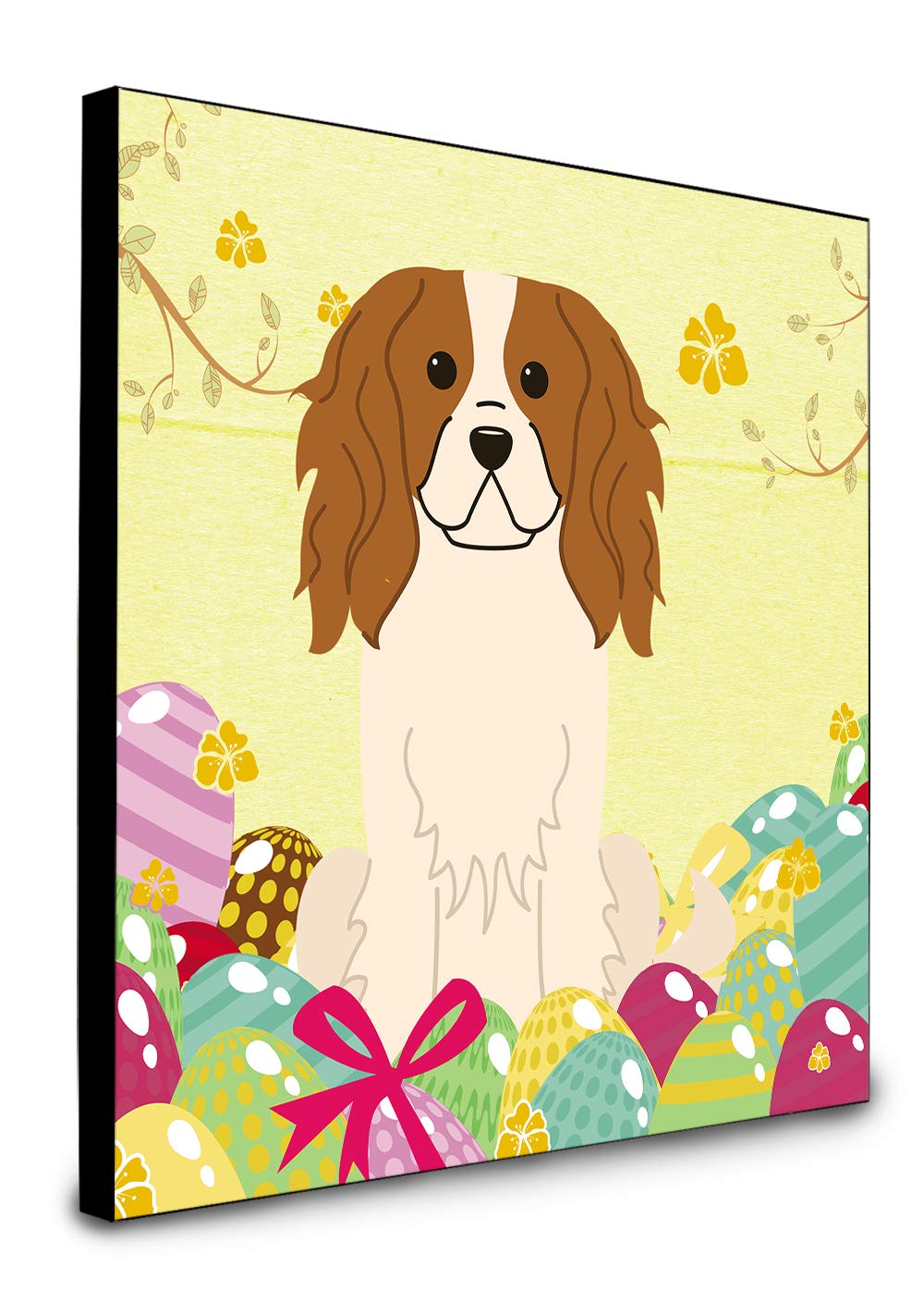 Caroline's Treasures Easter Eggs Cavalier King Charles Spaniel Artwork Panel - Colorful Wall Decor for Home, Bedroom & Living Room - Perfect for Easter Decorations & Dog Lover Gifts