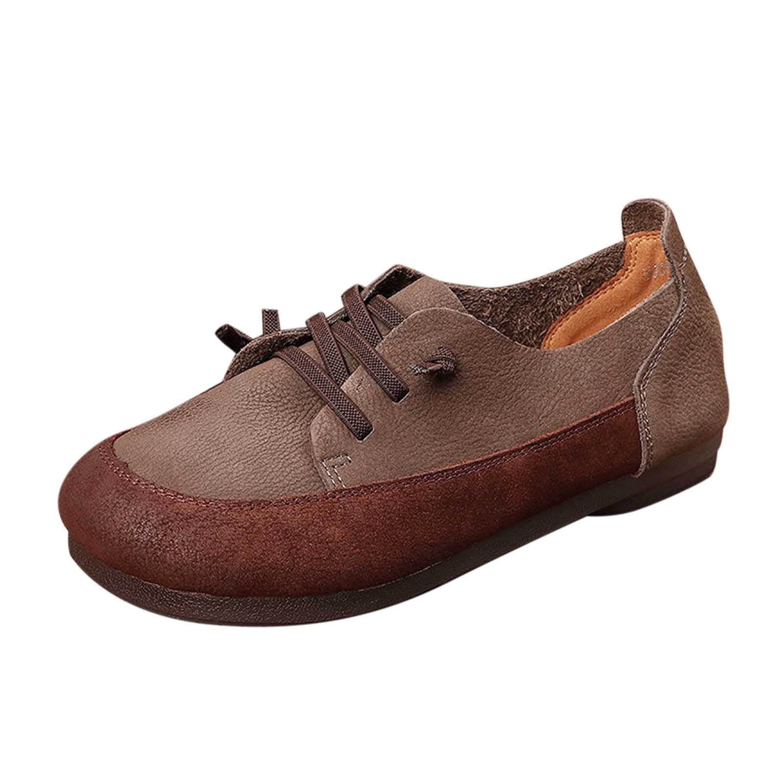 **AODONG Women's Walking Shoes - Comfortable Casual Loafers with Flat Heel & Round Toe - Perfect for Work, Travel & Everyday Wear**