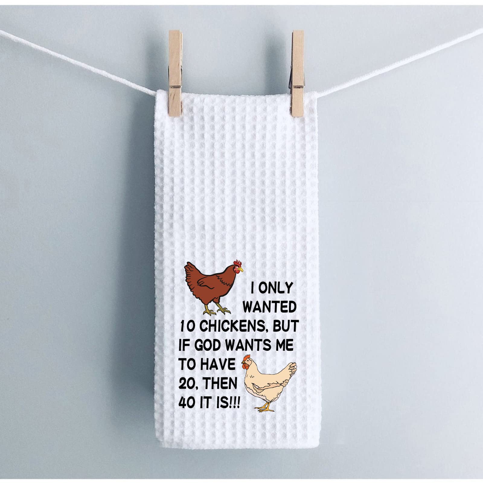 Funny Chicken Kitchen Towels - Cute Chicken Lover Gift Set for Poultry Enthusiasts, Housewarming Present for Chicken Owners (40-Piece Set) - Perfect for Farmhouse Decor, Country Kitchen & Chicken-Themed Parties