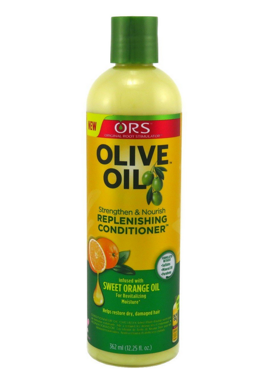 ORS Olive Oil Strengthen & Nourish Replenishing Conditioner 12.25oz - Deep Hydration for Dry, Damaged Hair - Perfect for Daily Use & Hair Repair at Home