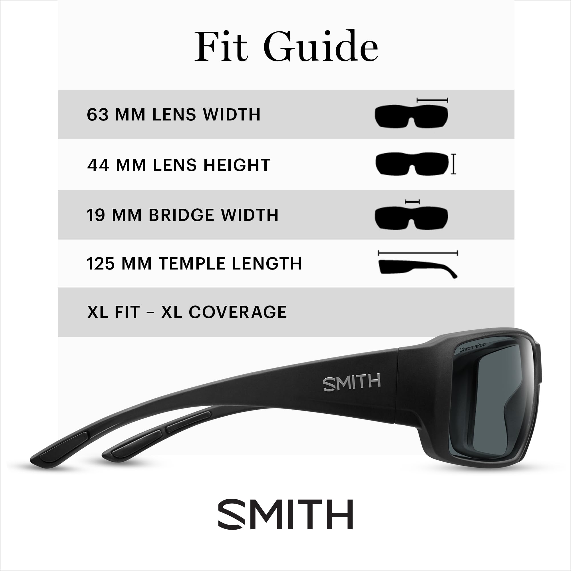 Smith Guide's Choice XL Sunglasses with ChromaPop Polarized Lenses - UV Protection for Men & Women - Perfect for Driving, Fishing & Outdoor Activities