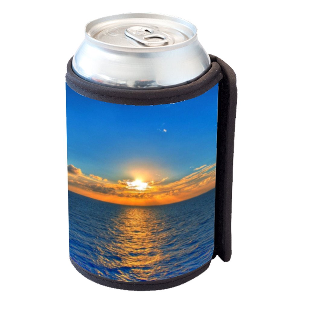 Summer Ocean Sun Can Cooler Bottle Hugger - Insulated Beverage Sleeve for Cans & Bottles - Perfect for Beach, Pool Parties & Outdoor Adventures