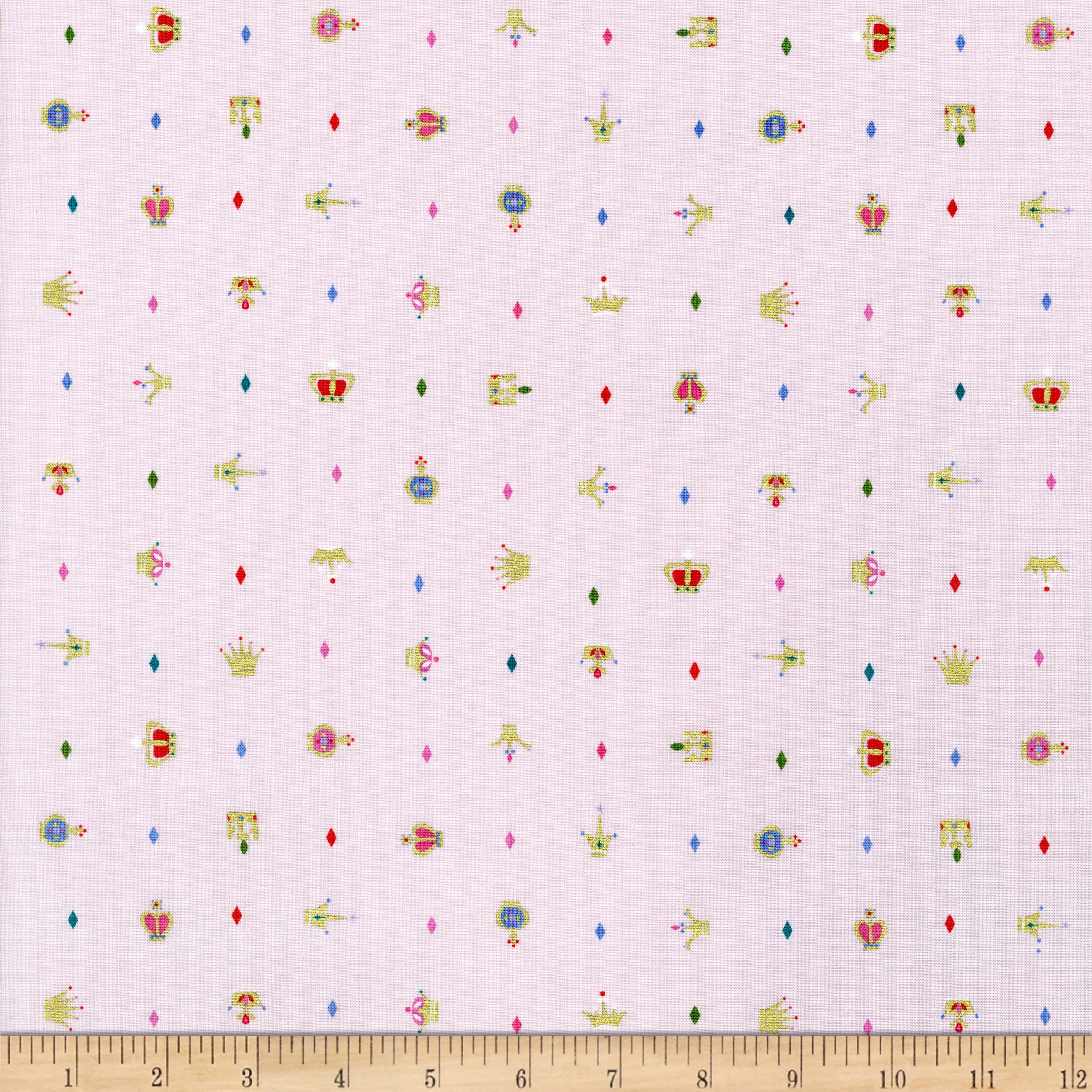 Riley Blake Little Brier Rose Crowns Pink Cotton Fabric by The Yard - Perfect for Quilting, Dressmaking, and DIY Craft Projects