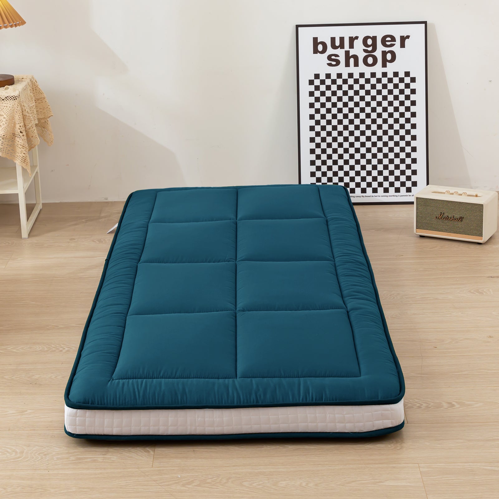 MAXYOYO 32 x 75 Inch Cot Size Futon Mattress - Foldable Floor Mattress, Tatami Mat for Guest Bed, Camping & Home Decor | Comfortable & Space-Saving Sleeping Solution