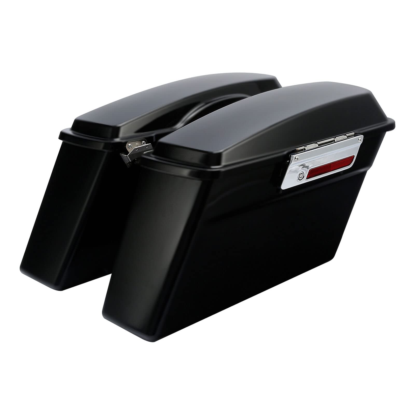 Premium Matte Black Hard Saddlebags & Trunk for Harley Touring Models (Road King, Street Glide, Ultra Classic FLHT/FLHR/FLHX) 1994-2013 - Waterproof Motorcycle Luggage for Long Distance Riding & Touring