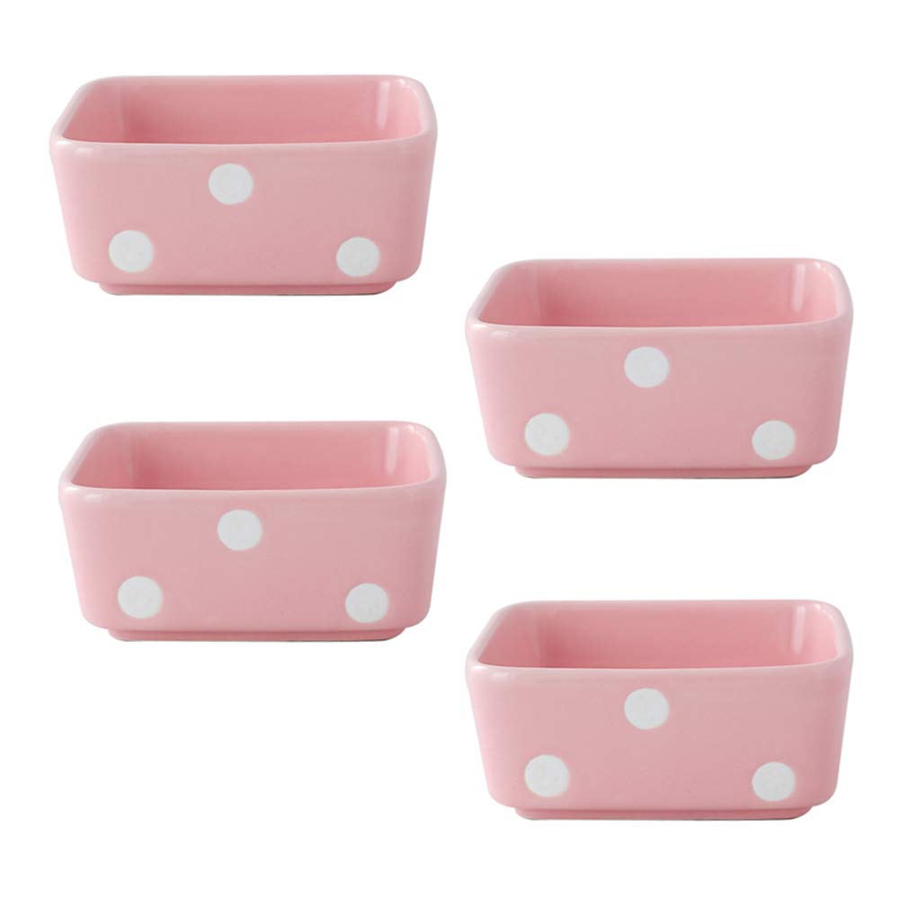 Colias Wing Dots Porcelain Ramekin Bowls Set of 4 - Perfect for Soufflé, Crème Brûlée & Baking - Elegant Serving Dishes for Desserts, Appetizers & Home Decor