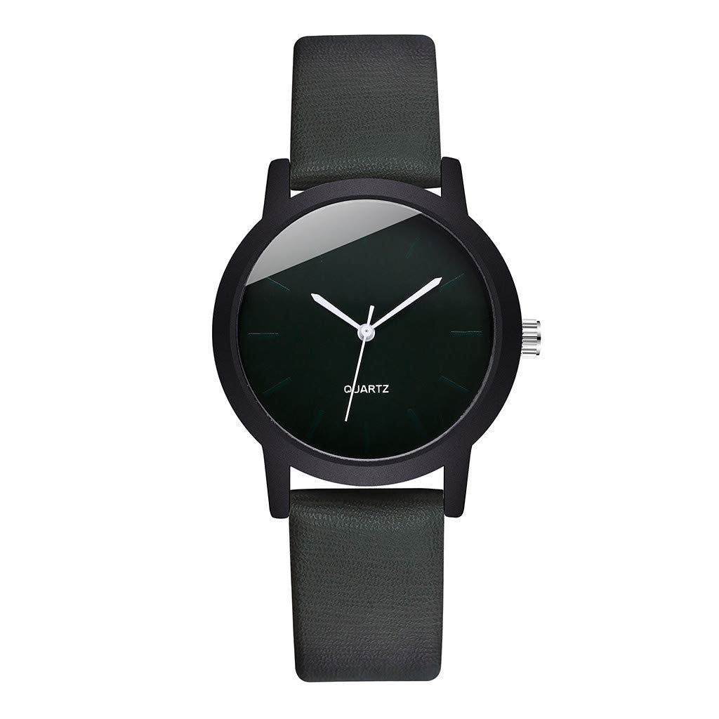 Elegant Women's Leather Band Quartz Watch - Casual Ladies Chronograph with Calendar - Perfect for Office, Dating & Everyday Wear
