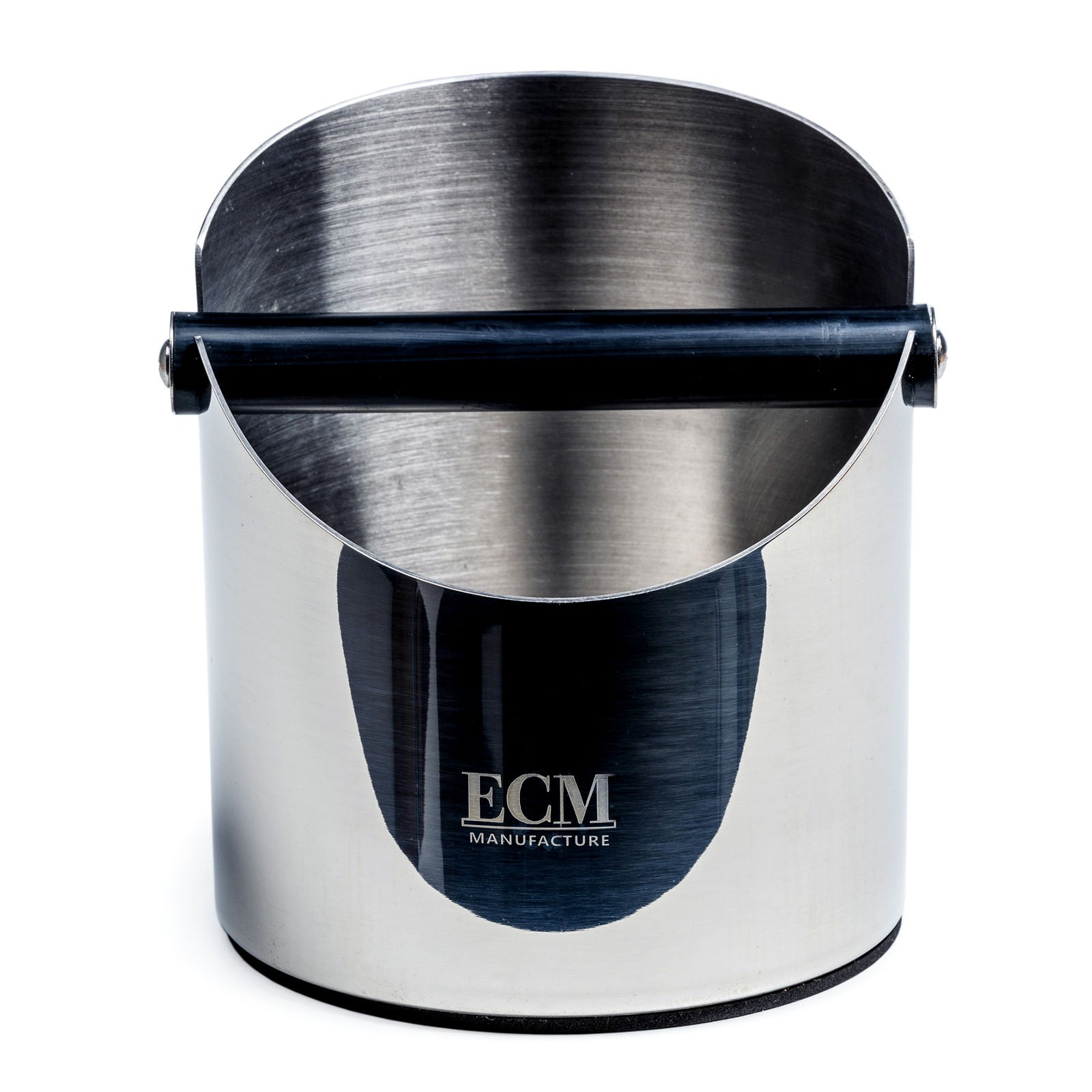 ECM Knock Box - Professional Espresso Knock Out Box for Coffee Grounds - Durable Stainless Steel Coffee Knock Box with Silicone Pad - Perfect for Home Baristas & Coffee Shops