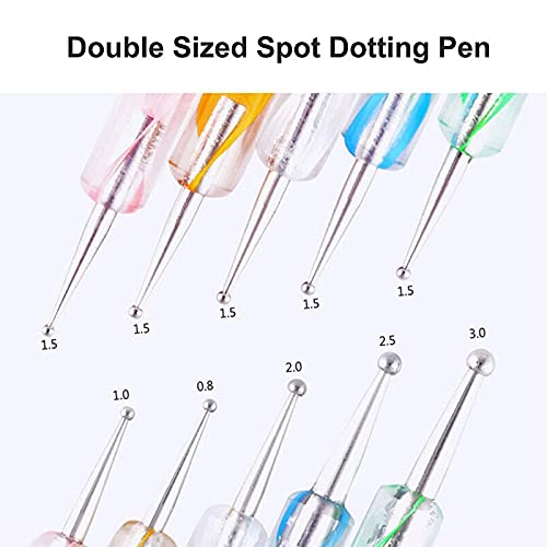 Shidara 20-Piece Nail Art Brush Set - Professional UV Gel Liner, Dotting, and Mandala Painting Brushes for Salon & DIY Nail Designs | Perfect for Manicures, Nail Extensions & Gel Polish Art
