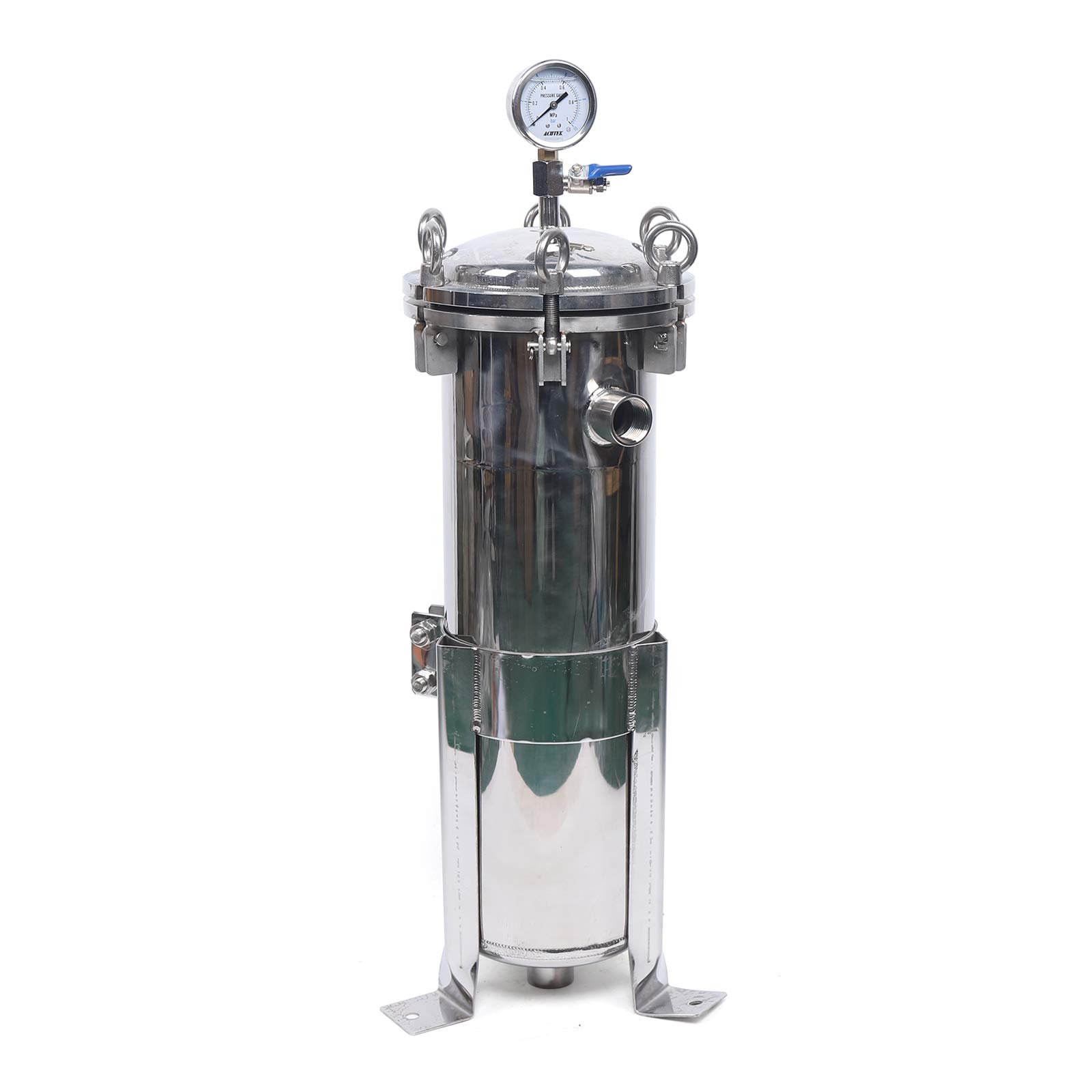 Industrial Water Filter Bag Housing System - 304 Stainless Steel In/Out Bag Filter for Water Treatment (1.0Mpa) - Ideal for Industrial Fluid Purification, Wastewater Treatment & Process Water Filtration