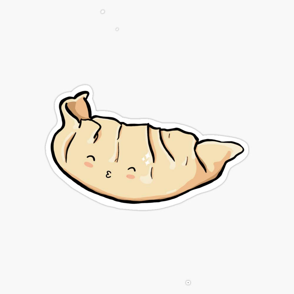 Waterproof Dumpling Vinyl Sticker - 5