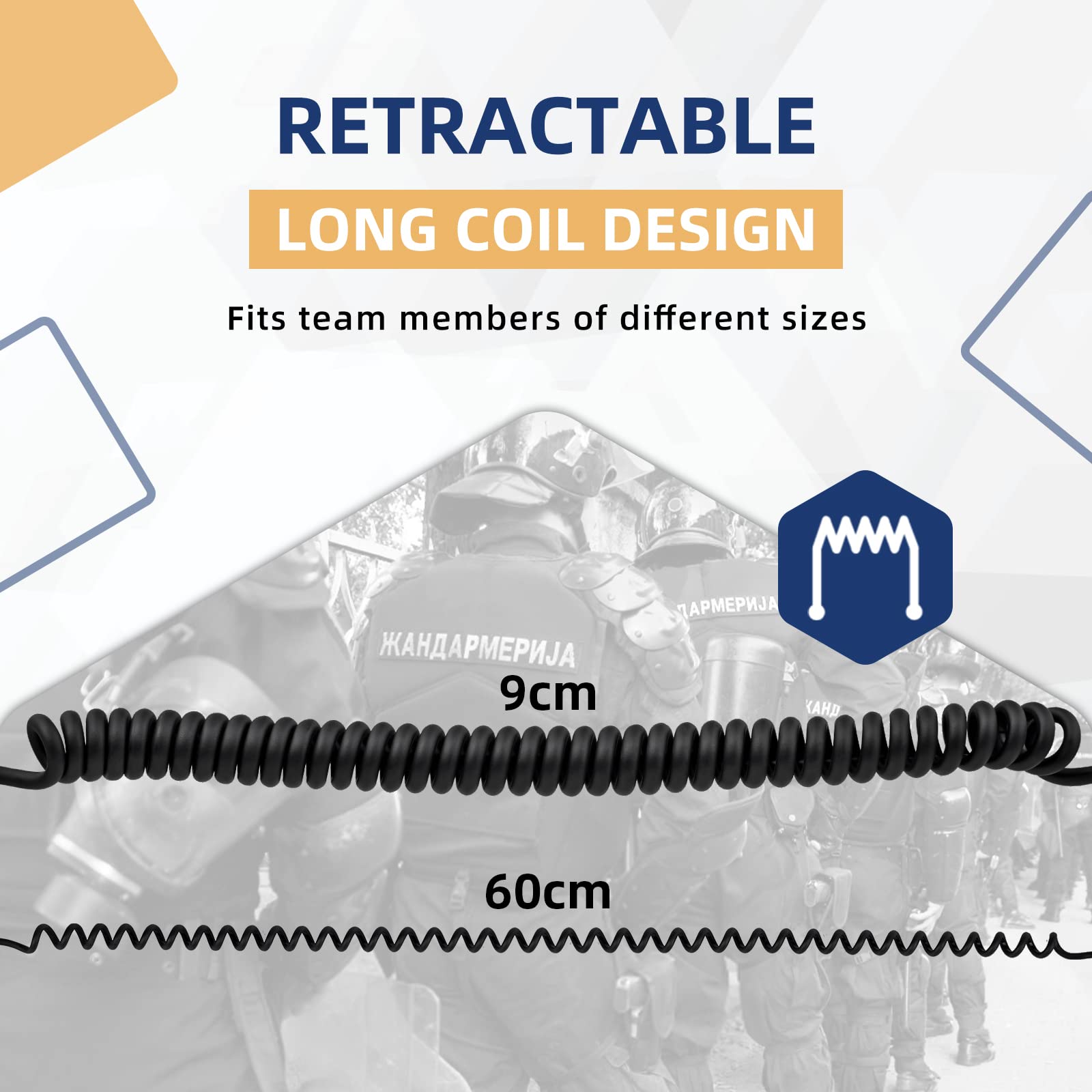 Retevis VOX Hands-Free Walkie Talkie Headset with Mic - 2 Pin Acoustic Tube Security Earpiece for Two Way Radios - Compatible with RT617 RT619 RT622 RT24 RT27 Baofeng Radios (1 Pack) - Ideal for Security Guards, Construction Sites & Event Staff Communication