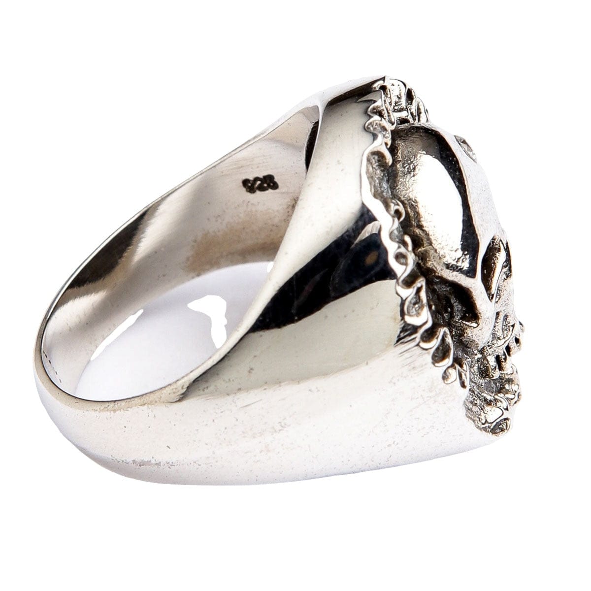 Sterling Silver Punk Skull Ring for Men & Women - Gothic Jewelry for Rock Music Lovers - Perfect for Concerts, Halloween & Alternative Fashion