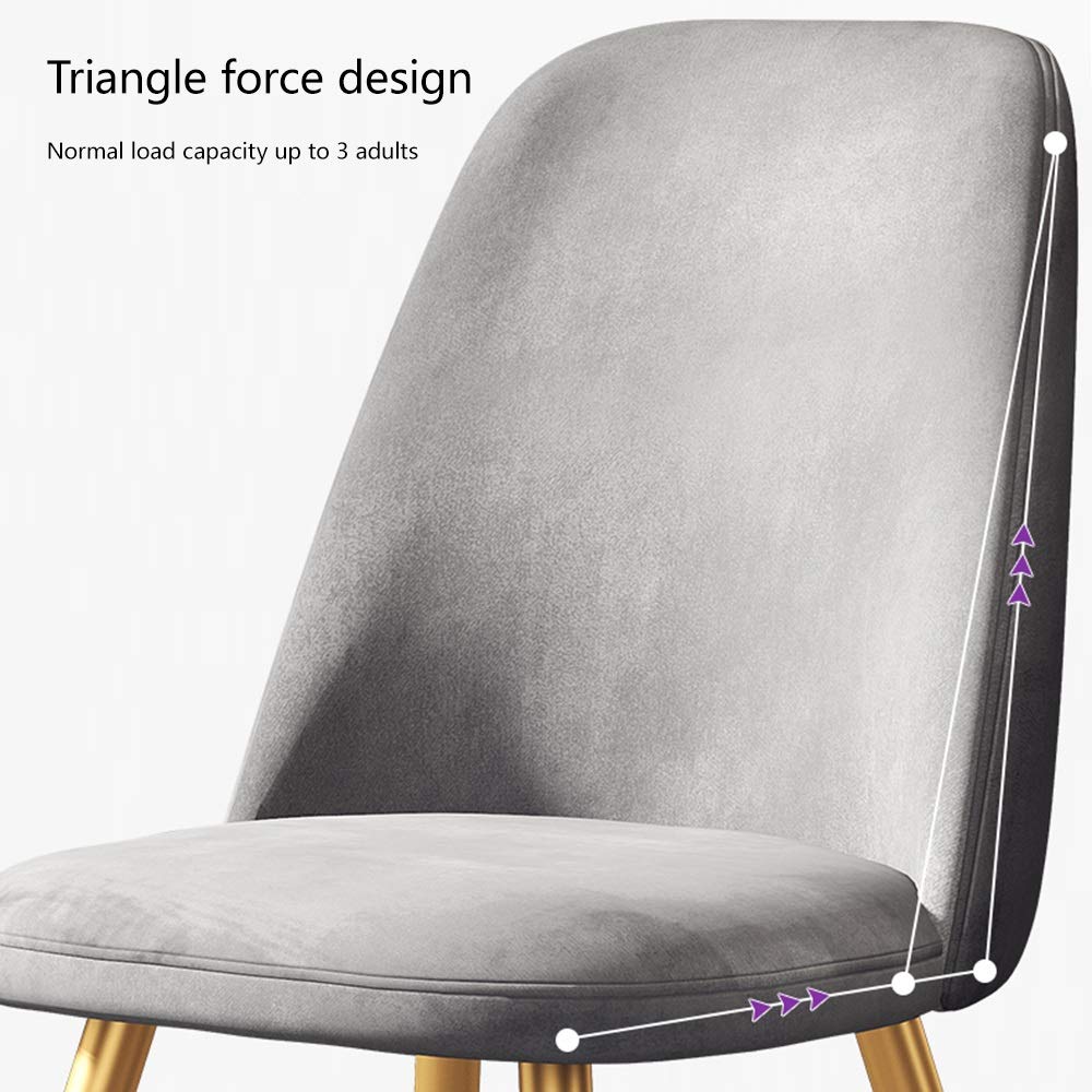 Ergonomic Accent Side Chair with Flannel Fabric - Light Luxury Casual Meeting Chair with Iron Legs for Living Room & Bedroom (Black) | Perfect for Home Office, Guest Seating & Small Spaces