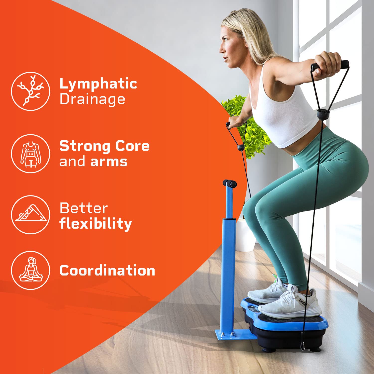 Lifepro Vibration Plate Exercise Machine with Magnetic Acupoints - Full Body Vibration Platform for Weight Loss, Muscle Toning & Recovery - Ideal Lymphatic Drainage Massager for Home Gym & Physical Therapy - Perfect for Beginners, Seniors & Fitness Enthusiasts