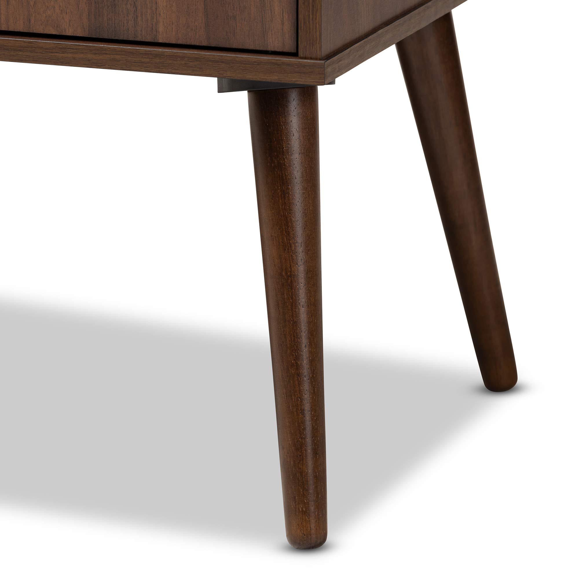 Baxton Studio Modern TV Stand - Walnut Finish, 1 Size - Perfect for Living Room, Bedroom & Home Theater Setup