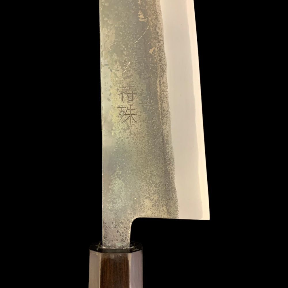 Premium Japanese Gyuto Knife 240mm - Tokushu Rosewood Series White #2 Kurouchi Chef Knife for Professional Cooking & Sushi Preparation