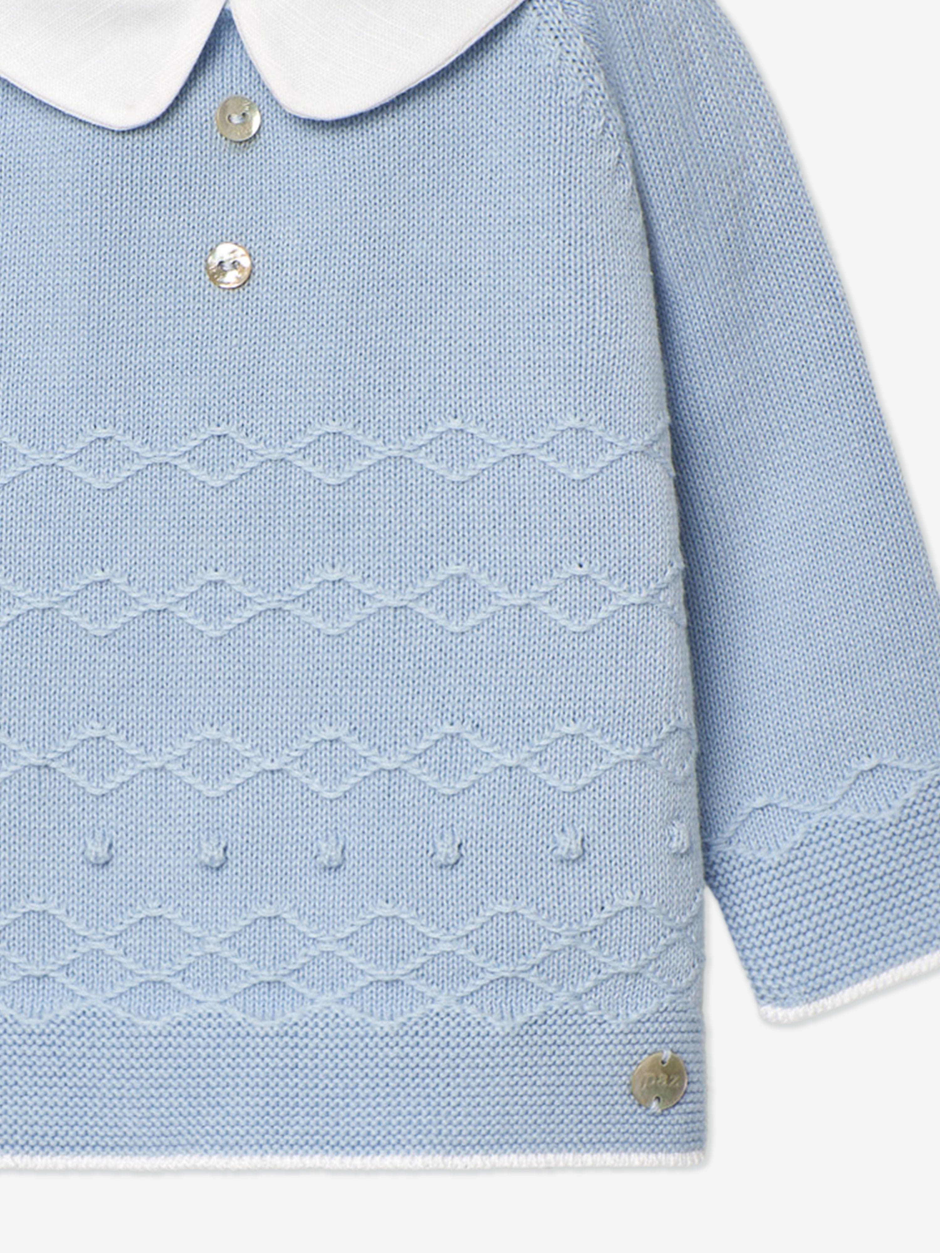 Blue Knitted Sweater for Baby Boys - Soft & Cozy Winter Pullover for Infants & Toddlers - Perfect for Playdates, Family Photos & Holiday Outfits